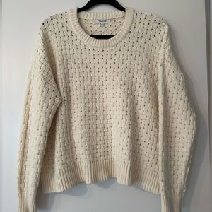Madewell Basketweave Sweater - Cream - Size M